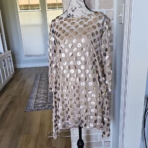 Staple Satin Tunic with Gold Dots MWT